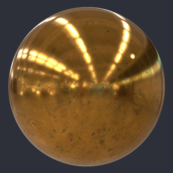 Dirty Gold PBR Material (S0111)