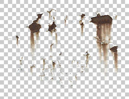 Rusted Metal Stains Alpha Masked Transparent Decals