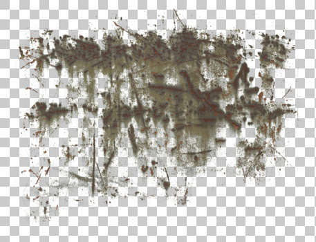 Rusted Metal Stains Alpha Masked Transparent Decals