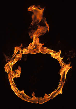 flame over circle flame over circle
