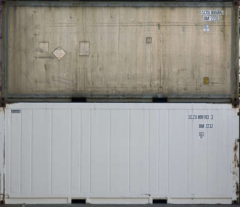 Grey Container Worn Metal