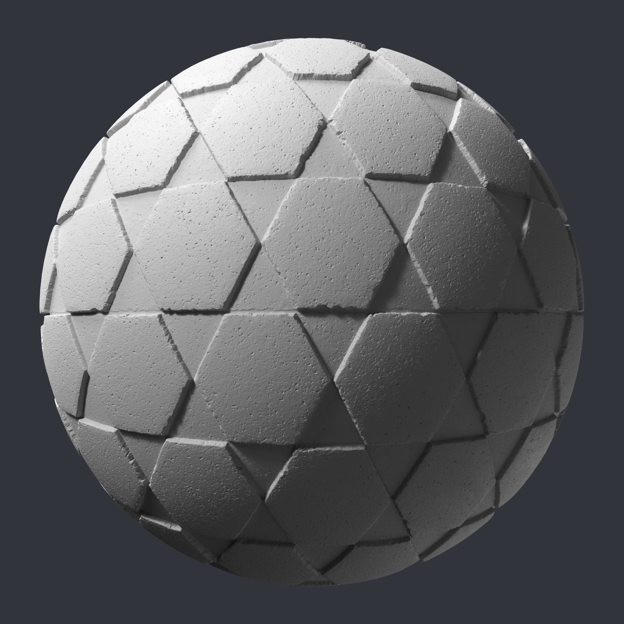 Hexagon Concrete Wall - PBR0590