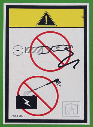 sign instruction attention sticker