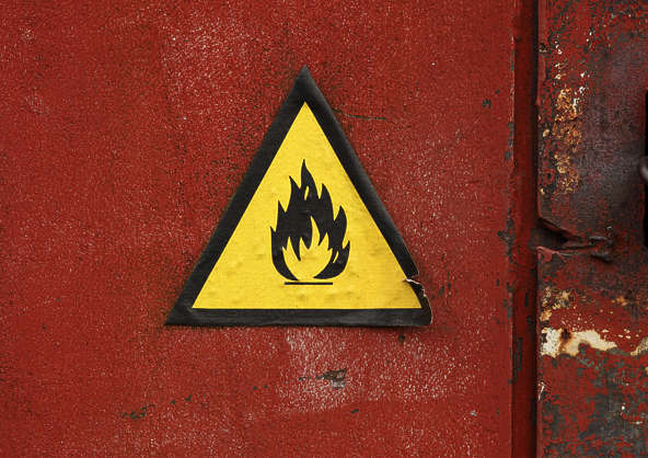 SignsFire0035 - Free Background Texture - sign fire danger red yellow